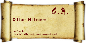 Odler Milemon névjegykártya
